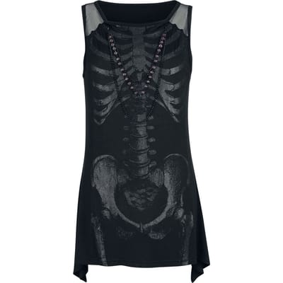 Ghost Top - EMP Signature Collection - S tot XL - voor Vrouwen - zwart