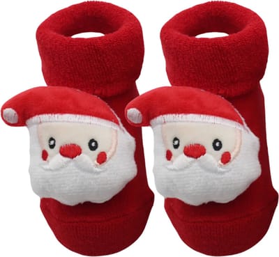 Teedz - Kerstman sokken - Baby - pasgeboren - Kerst - vanaf 0 maanden - Nieuwjaar - Cadeau