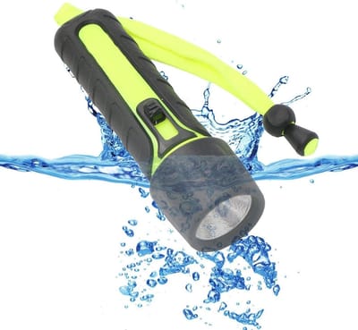 Onderwater Zaklamp - Duiklamp - Onderwater Verlichting - Tot 50 Meter Diepte - 17 cm - Zwart