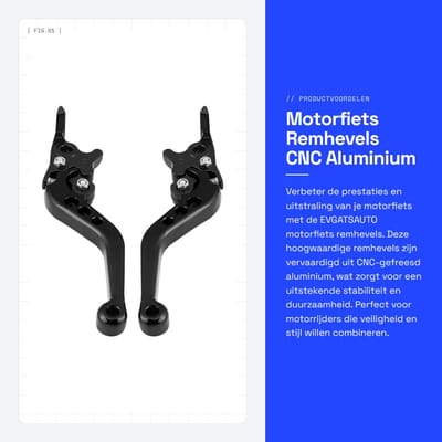 Dailygoods - Motorfiets Remhevels - CNC Aluminium - Universele Kleurkeuze - Verbeterde remprestaties - Duurzaam en lichtgewicht - Geschikt voor divers...