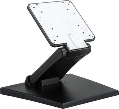 Ermeco Monitorstandaard | 10 tot 22 Inch | 2 Scharnierpunten | Kantelbaar | VESA 75x75, 100x100 | Bureau en Muurbevestiging | Metaal, ABS | Zwart | Model: VBS100