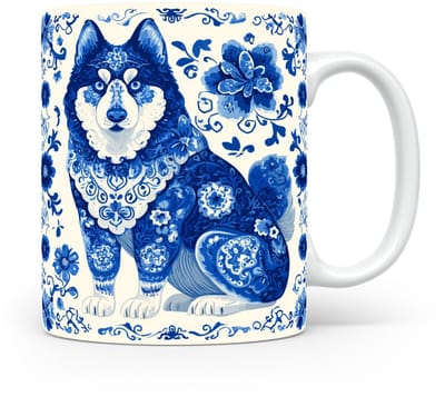 Mok Husky Beker voor koffie of tas voor thee, cadeau voor dierenliefhebbers, moeder, vader, collega, vriend, vriendin, kantoor, opa, oma, hond, kerst, sinterklaas, verjaardag
