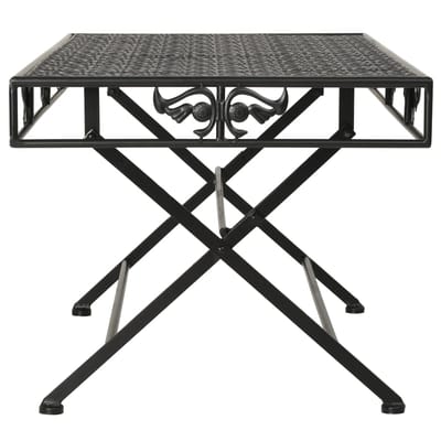 vidaXL - Salontafel - vintage - stijl - inklapbaar - 100x50x45 - cm - metaal - zwart