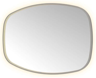 Hotbath &More CON812 Contour spiegel 120x80cm met verlichting, spiegelverwarming, kleurwissel, dimbaar en afstandsbediening geborsteld gunmetal PVD