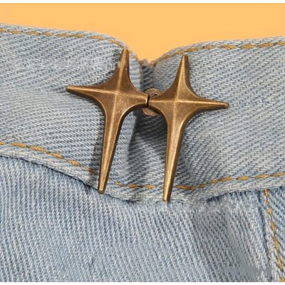 1 Paar Taille Gesp, Een Stervormige Taille Gesp Decoratieve Knoppen, Geen Naaien, Afneembare Knop Voor Tailleverstelling