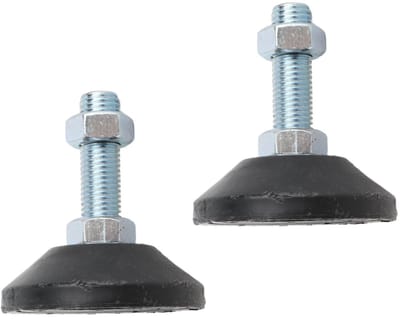 Solidchoice- Nivelleerpoten 150 kg - Verstelbare Schroefdraad - 2 Stuks - Robuuste Nylon Basis - Draaibank - Diameter 80 mm - Meubelnivellering