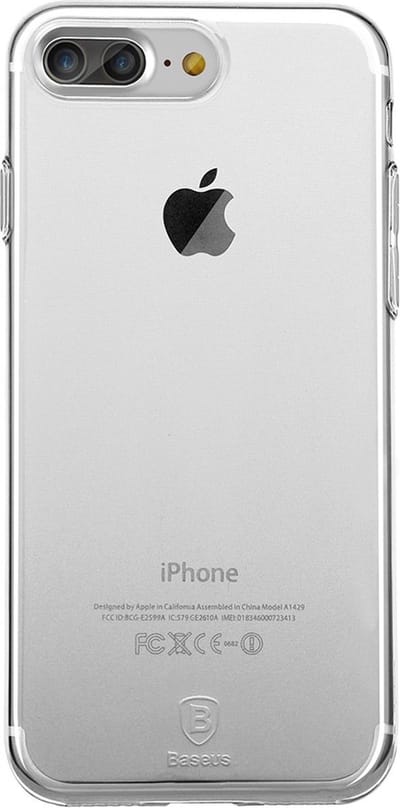 Baseus Simple Series doorzichtig hoesje geschikt voor iPhone 7 Plus 8 Plus - Transparant