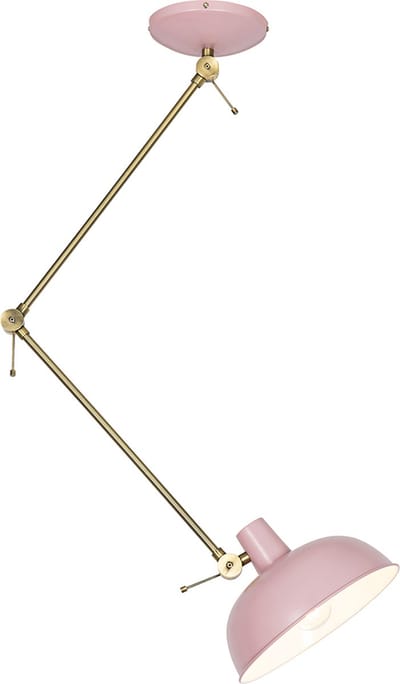 QAZQA milou - Retro Plafondlamp - 1 lichts - L 25 cm - Roze - Woonkamer | Slaapkamer | Keuken