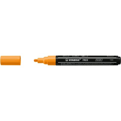 STABILO FREE - Acryl Marker - T300 - Ronde Punt - 2-3 mm - Oranje - per stuk