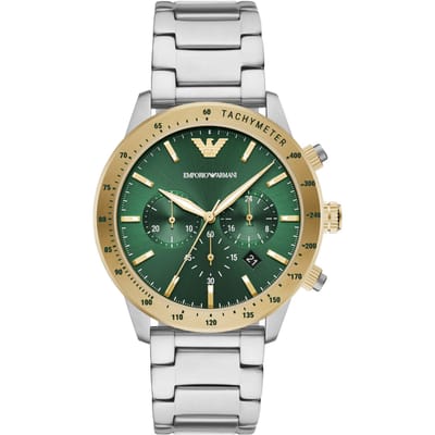 Emporio Armani Mario Heren Horloge Zilverkleurig AR11454