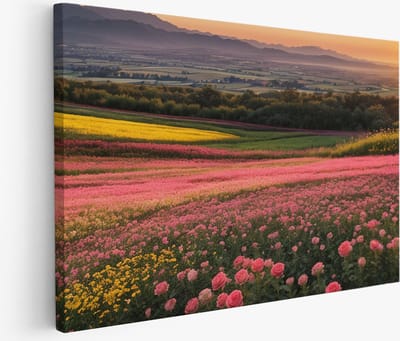 Saammp Muurcirkel Hout - Oranje bloemen aan tak - Natuur - botanisch - Ø 90 - Wandcirkel - Wanddecoratie Cirkel - Muurdecoratie Woonkamer - Woonkamer Decoratie