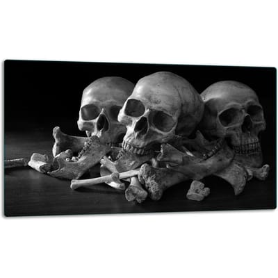 TMK ArtDeko - Glas Snijplank - 52x30 cm - Czaszka