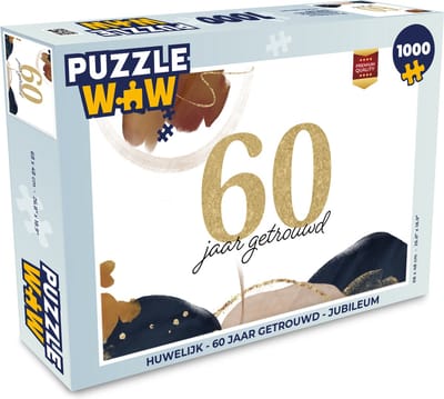 Puzzel Jubileum - Spreuken - Trouwdag - 60 jaar getrouwd - Quotes - Legpuzzel - Puzzel 1000 stukjes volwassenen