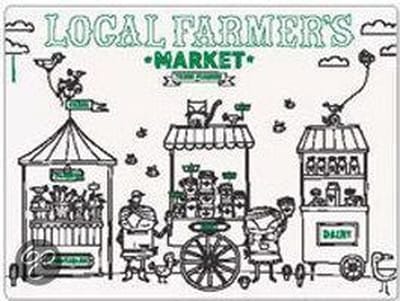 Modern Twist Mark Matz Farmers Market Placemat - 40 x 32 cm - Wit