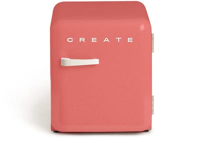 CREATE - Koelkast in retrostijl - Terracotta - Handvat Gebroken wit - FRIDGE RETRO 48L
