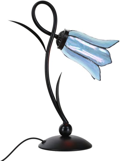 Tiffany Tafellamp Lovely Gentian Blue - Art Deco Trade