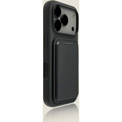 Luxe Magnetische Vloeibare Siliconen Kaarthouder Telefoonhoesje Voor iPhone 12 13 14 15 16 17 Pro Max Plus Air Magsafe Bumper Cases Cover iPhone 14 Plus donkergrijze kleur