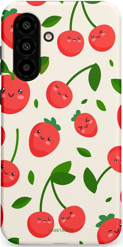 Casetastic Hoesje Geschikt voor Samsung A56 / A36 - Stijlvolle Beschermende Duo-layer Case - Knappe Kers