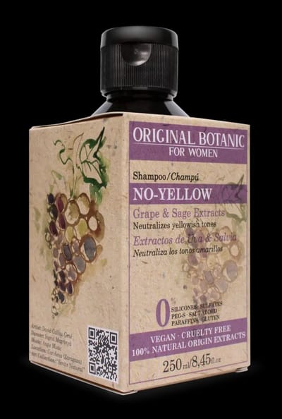 Paarse shampoo met natuurlijke ingrediënten, diepe verzorging , zachte haren , sterke glans en geen paarse handen tijdens het inbrengen!