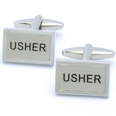 Manchetknopen - Usher Rechthoekig Zilverkleurig