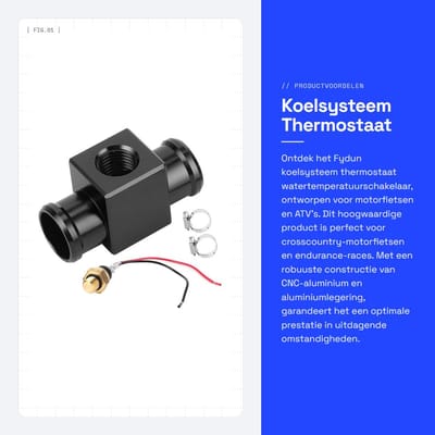 SnelShoppen - Koelsysteem Thermostaat Watertemperatuurschakelaar Radiator Koelvloeistof Fan Temp Sensor voor Motorfiets ATV Off-Road Voertuigen - CNC