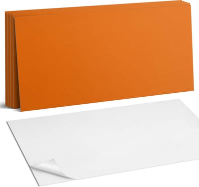 Coloray Plaktegels - Oranje Wandtegel Zelfklevend - 60 cm x 30 cm - Oranje Plaktegels - 6 stuks - Rechthoek PVC Tegels - Plaktegels Keuken - Zelfklevende Vloertegels Badkamer - Vinyltegels Vloer Zelfklevend - Zelfklevende Wandtegels