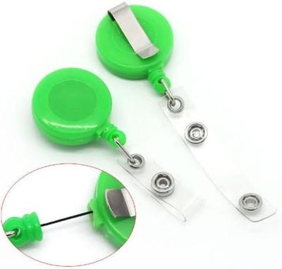 Badgehouders - Kaarthouders - Identificatie Tonen - Intrekbaar Mechanisme - 10 Stuks - Groen