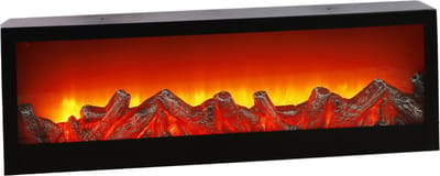 Sfeerhaarden/LED openhaarden met 10 warm witte LEDS 60 x 10 x 20 cm
