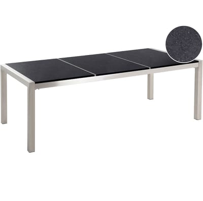 GROSSETO - Tuintafel - Zwart - 100 x 220 cm - Graniet