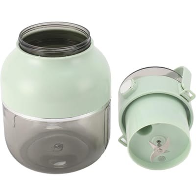 Draagbare Blenderbeker 500ML USB Oplaadbaar Draadloos Mini Elektrische Sapcentrifugebeker met Rietje Groen L