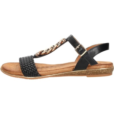 SUB55 Sandalen Plat Sandalen Plat - Zwart - Maat 37