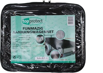 Topprotect Aanhangwagennet fijnmazig - met elastisch koord - 2,5x4m