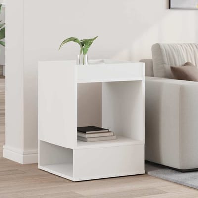 vidaXL - Bijzettafel - Wit - 40 - x - 40 - x - 56 - cm - Bewerkt - hout