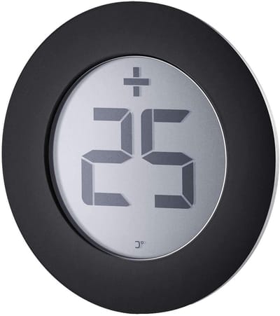 Digitale Buiten thermometer - Weer thermometer - Temperatuur Aflezen - Duidelijk Digitaal Display - 8 cm - Zilver Zwart