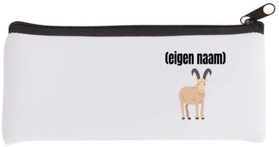 Akyol - geit met hoorn met eigen naam Etui - Geit - geiten liefhebbers - met eigen naam - dieren liefhebber - leuk cadeau voor iemand die houdt van geiten - cadeau - kado - 20 bij 9 cm