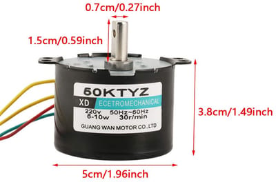 AC 220V Synchrone Motor Laag Toerental Hoog Koppel 6-10W Elektrische Motor voor Automatisering