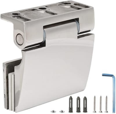 JHUBERS- Douchedeur Scharnier Roestvrij Staal - Scharnier voor Douchedeur - Hinge voor Tempered Glas - Complete Accessoires - Duurzaam en Veilig - Deur Scharnier