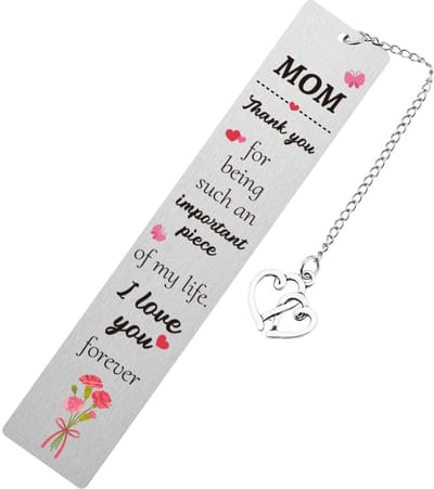 LIVIA HOME- Boekenlegger Magnetisch - Boekenlegger Metaal - Boekenlegger Kind - Boekenlegger Kleuren - Boekenlegger voor Moeder - 13x2.5cm Roestvrij Staal