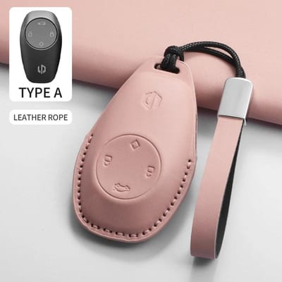 Kunstleer Autosleutelhoesje Cover Voor Leapmotor T03 S01 C11 Voor C01 T03 S01 C11 Leap Control Beschermhoes Duurzame Accessoires gray