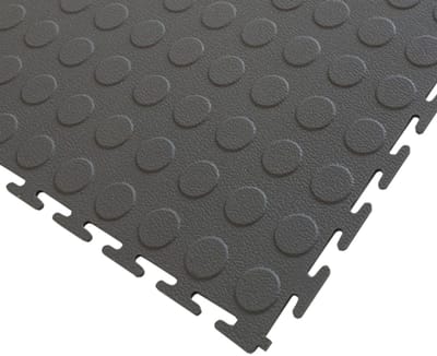 PVC puzzeltegel / kliktegel / vloertegels donkergrijs 460x460x4,5mm