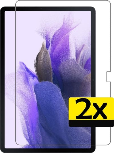 Screenprotector - Geschikt voor Samsung Galaxy Tab S7 FE - 2 Stuks - Extra Sterk - Beschermglas - Gehard Glas - Tempered Glass - Screen Protector