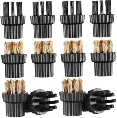 Stoomreiniger Borstelkop - Reinigingsaccessoires - Verwijdert Vuil - Set van 12 Stuks - 4x3x3cm - As Shown
