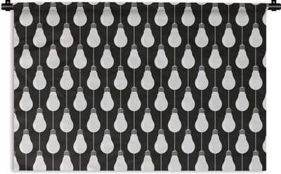 Wandkleed - Wanddoek - Gloeilampen - Licht - Patronen - 180x120 cm - Wandtapijt