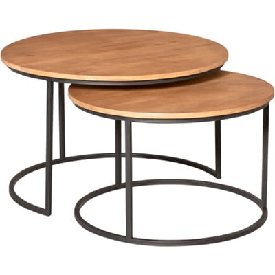Starfurn salontafel madison natural 70 cm set van 2