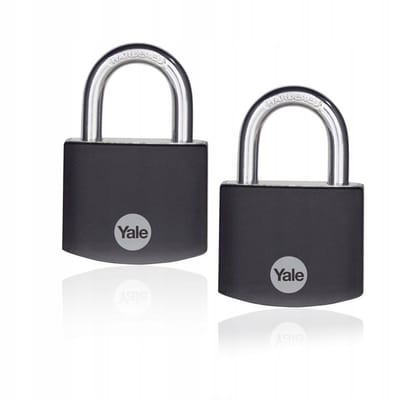 Yale Aluminium Hangslot Zwart 37mm - Ideaal voor Kastjes & Gereedschap