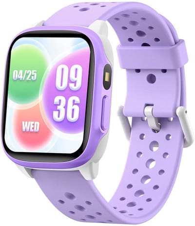 Smartwatch Kinderen – Hartslag – Camera – Stappen – Zaklamp – Paars