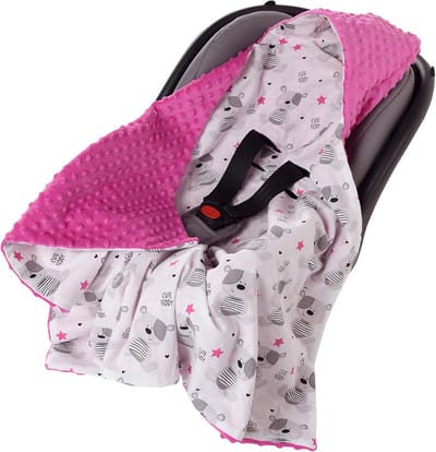 Inbakeren Dekentje met Capuchon 100% Katoen 85x85cm - Voor Kinderwagen, Buggy en Autostoel