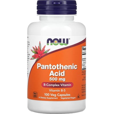 Now Foods Pantothenic Acid 500mg (100 vcaps) Unflavoured - Vitaminen, mineralen & gezondheid - Vitaminen