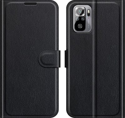 Coverup Hoesje - Geschikt voor Xiaomi Redmi Note 10 4G / 10S Hoesje - Coverup Book Case - Zwart