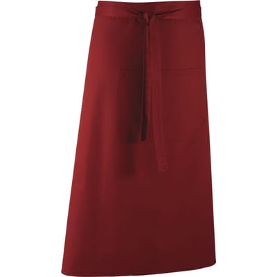 Premier Unisex Kleuren Barschort / Werkkleding (Lange Continentale Stijl) (Pakket van 2) (Bourgondië)